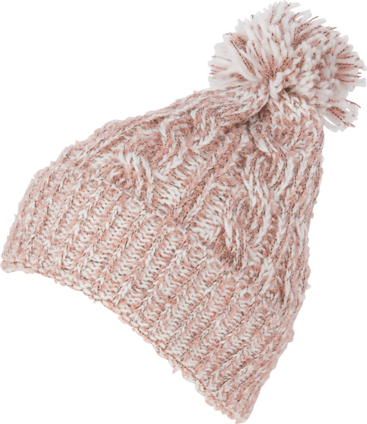 Sakkas Greer Unisex Heathered Textured Knit Pom Pom Beanie Hat - Concordia Style Boutique