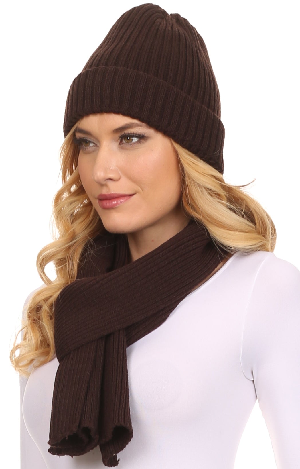 Sakkas Aldis Unisex Ribbed Knit Beanie Hat And Scarf Set - Concordia Style Boutique