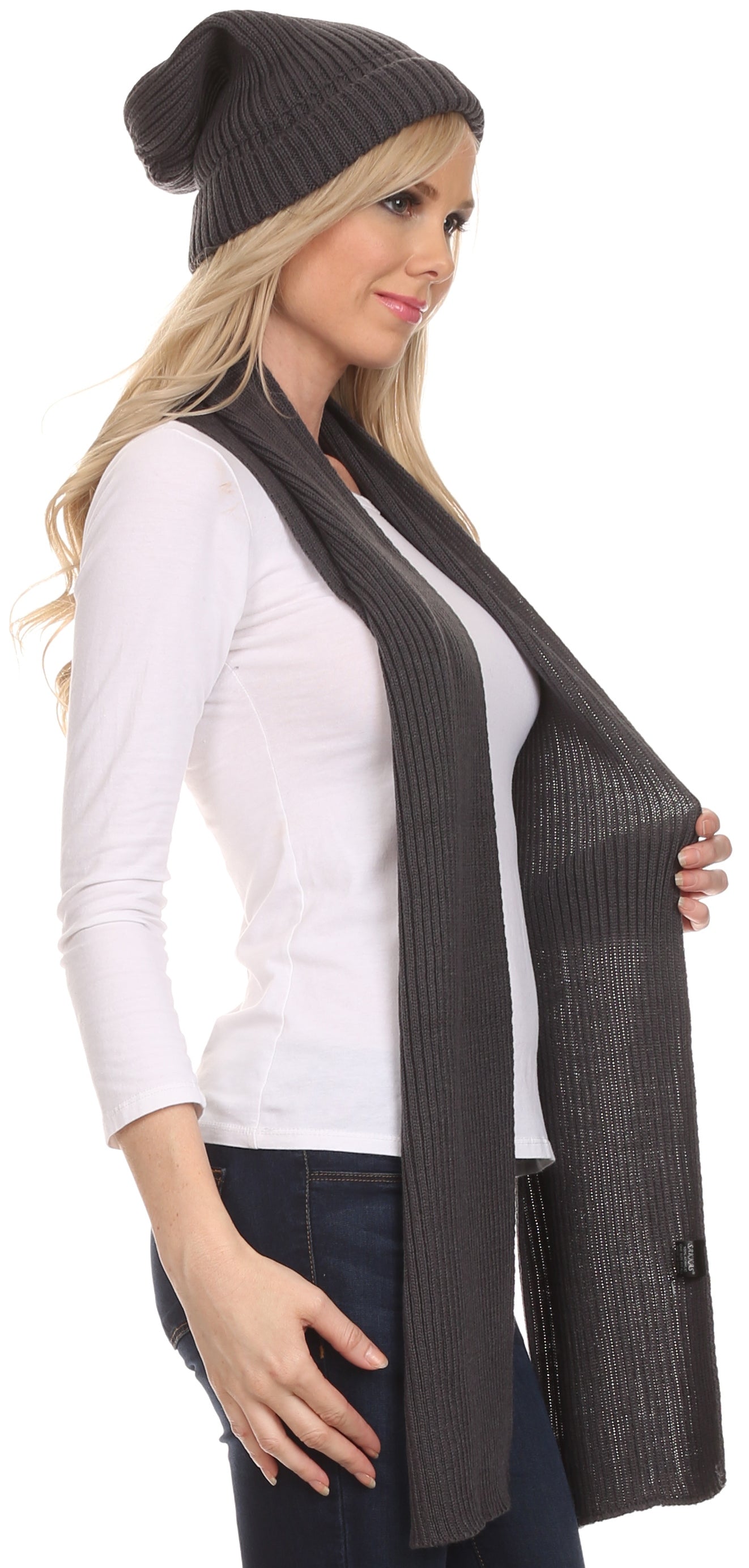 Sakkas Aldis Unisex Ribbed Knit Beanie Hat And Scarf Set - Concordia Style Boutique