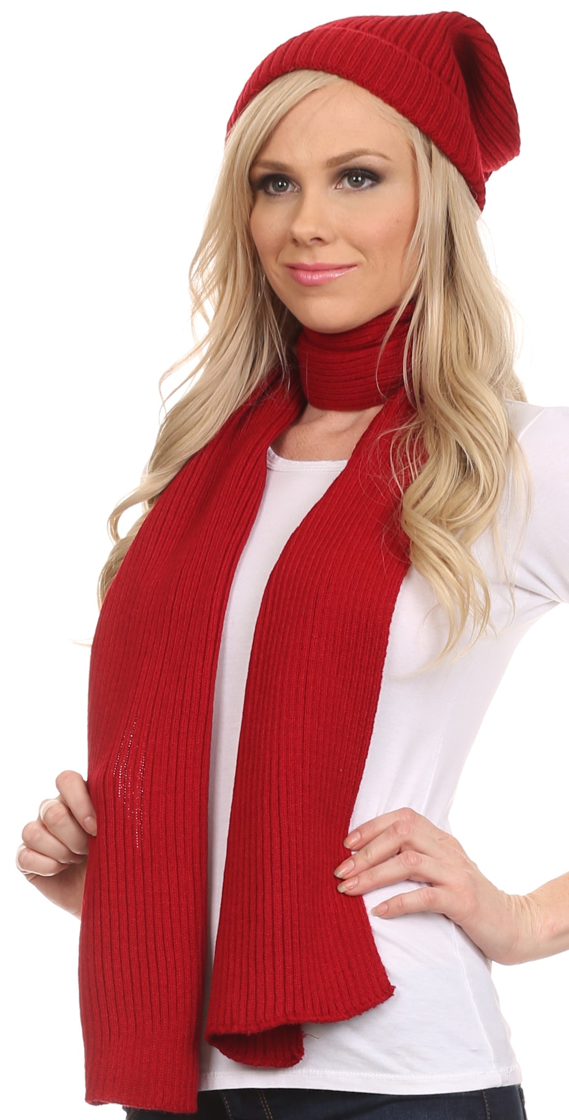 Sakkas Aldis Unisex Ribbed Knit Beanie Hat And Scarf Set - Concordia Style Boutique