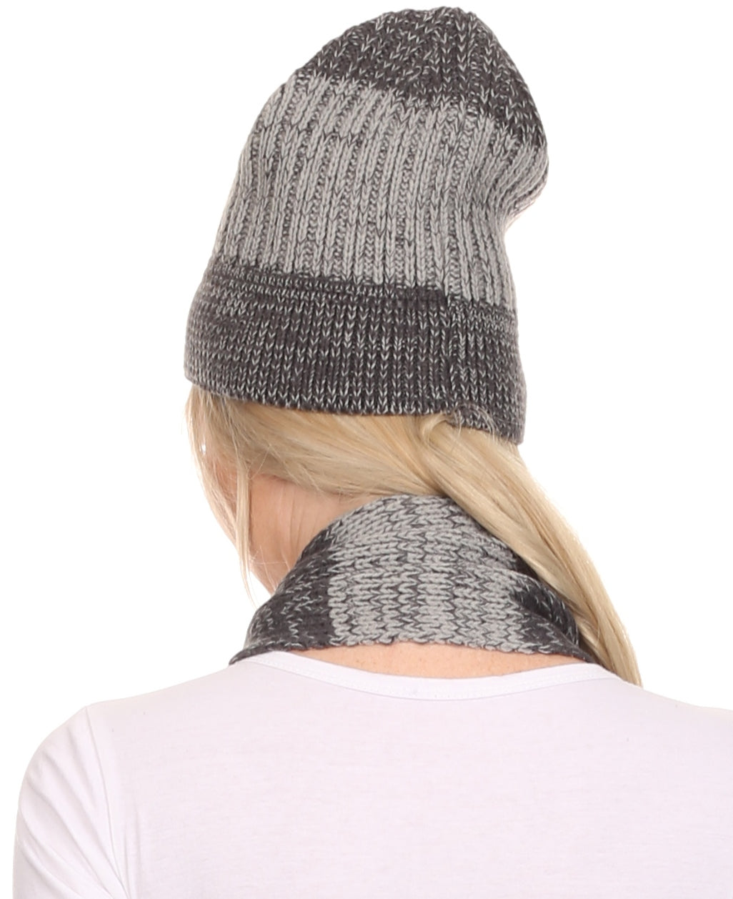 Sakkas Robin Unisex Ribbed Knit Heather Beanie Hat And Scarf Set - Concordia Style Boutique