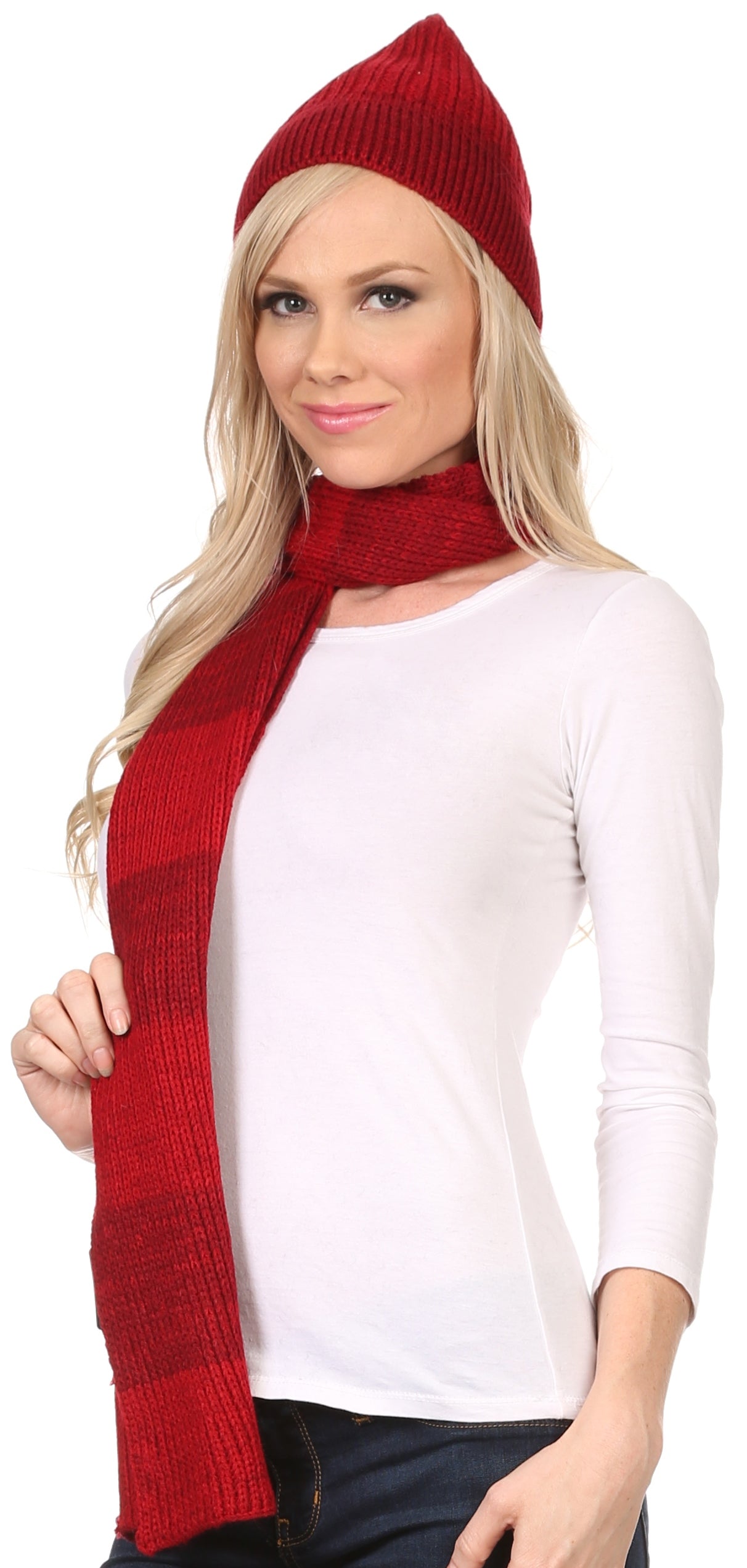 Sakkas Robin Unisex Ribbed Knit Heather Beanie Hat And Scarf Set - Concordia Style Boutique