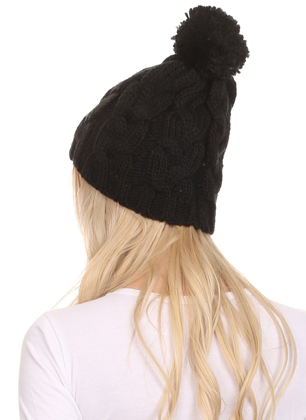 Sakkas Tabb Unisex Cable Knit Pom Pom Bobble Beanie Hat - Concordia Style Boutique