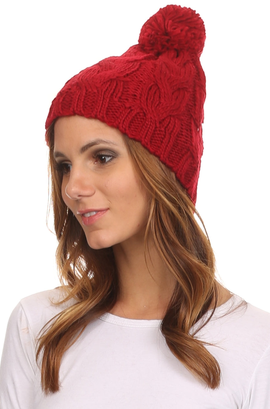 Sakkas Tabb Unisex Cable Knit Pom Pom Bobble Beanie Hat - Concordia Style Boutique