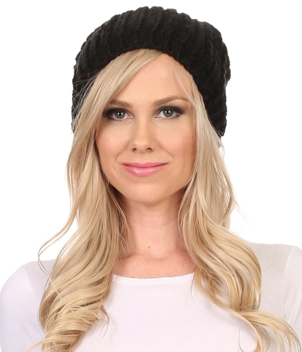 Sakkas Lax Wide Unisex Cable Knit Large Pom Pom Bobble Beanie Hat Cap - Concordia Style Boutique