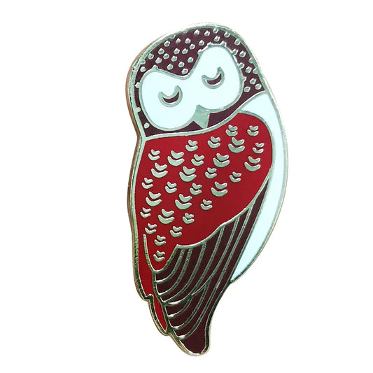 Barred Owl Enamel Pin Elegant Accessory