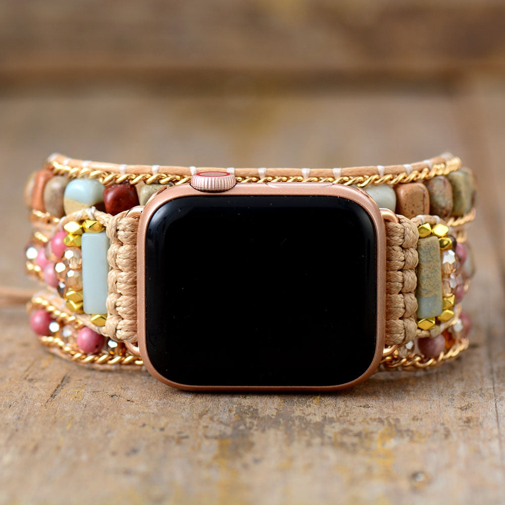 Rhodonite & Jasper Style & Relaxation Apple Watch Band