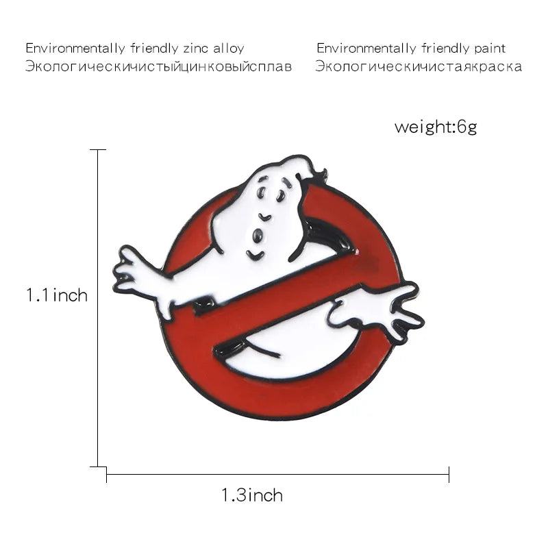 White Ghost Enamel Pin Brooch Lapel Cartoon Jewelry Gift