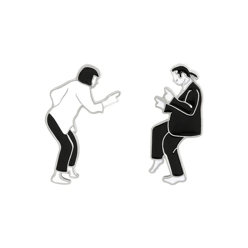 Classic Movie Enamel Pin Set Swing Dance Brooches Lapel Fashion Gift