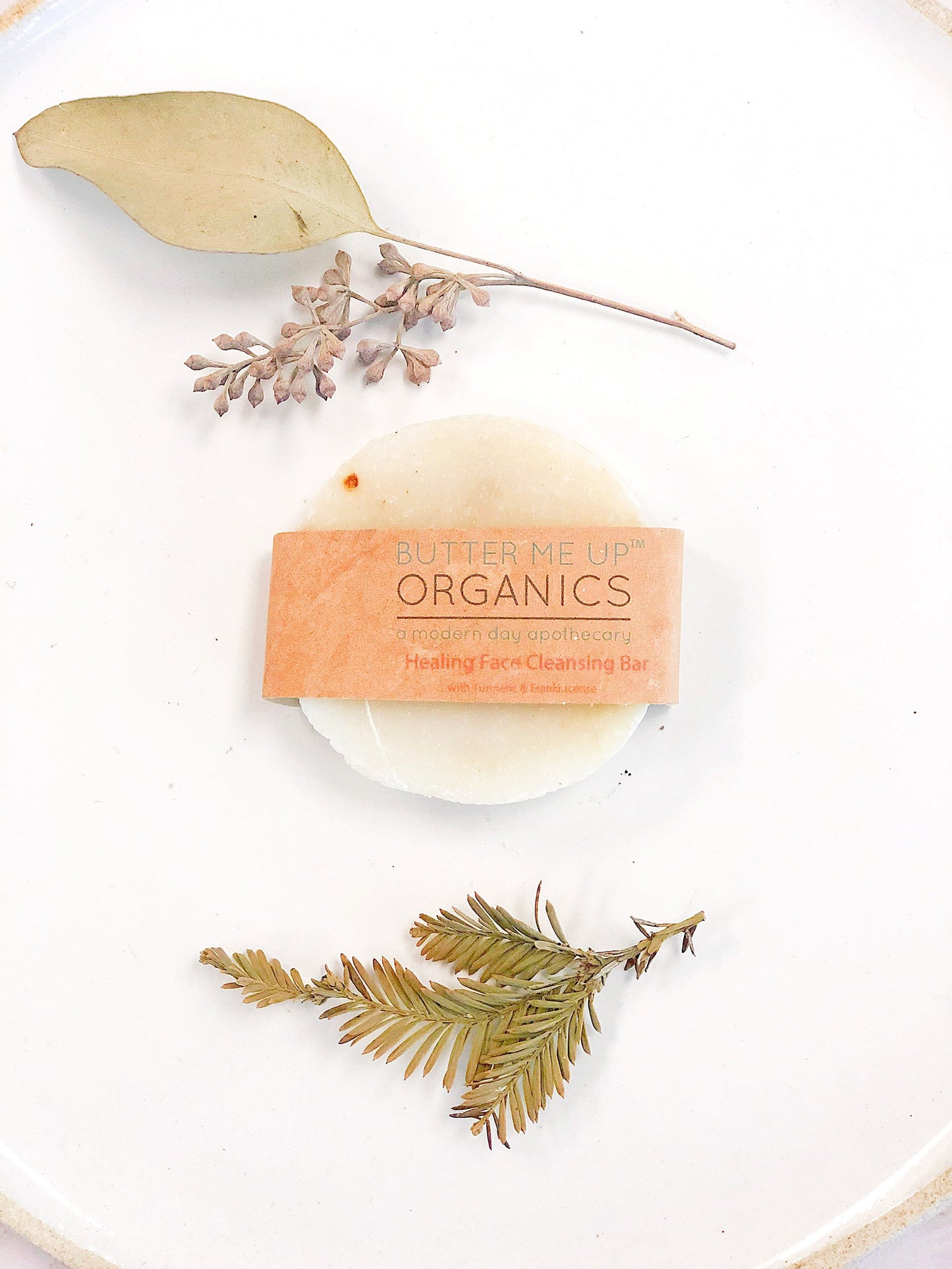 Healing Organic Facial Bar / Frankincense and Myrrh / Turmeric / Organic Face Wash / Organic Facial Cleanser / Face Cleanser / Cleansing Bar - Concordia Style Boutique