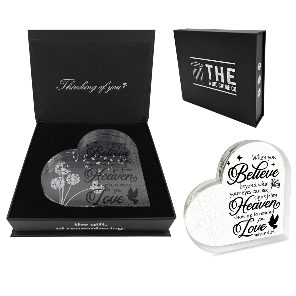 Acrylic Memorial Heart - When You Believe - Concordia Style Boutique