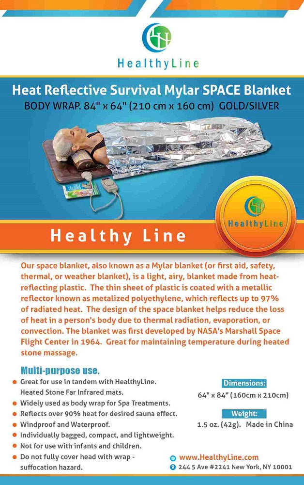 Mylar Thermal Space Blanket |  FIR Sauna Wrap
