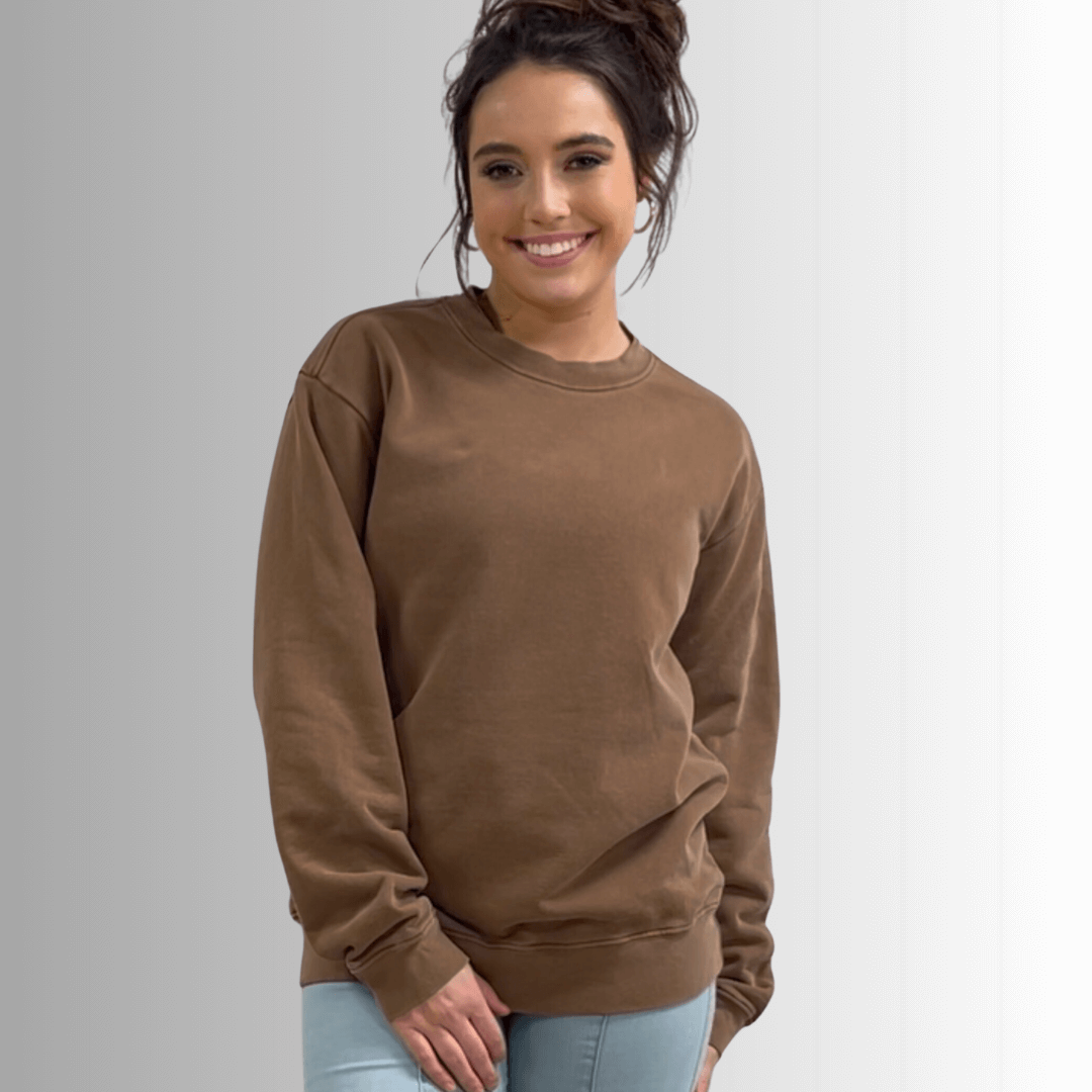 Brynlee Heavyweight Crew Neck Fleece Sweatshirt - Concordia Style Boutique