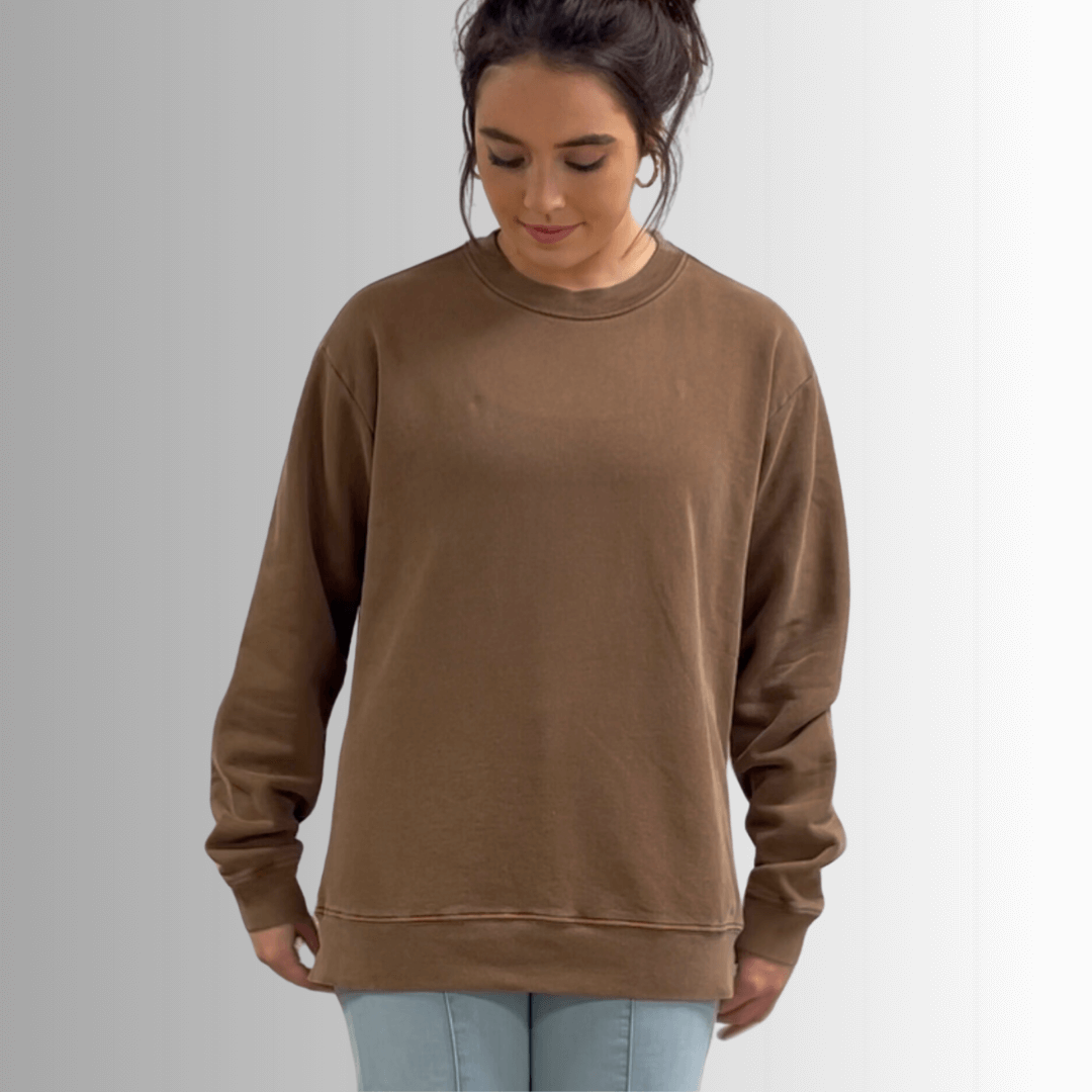 Brynlee Heavyweight Crew Neck Fleece Sweatshirt - Concordia Style Boutique