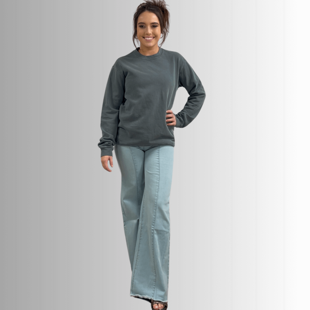 Brynlee Heavyweight Crew Neck Fleece Sweatshirt - Concordia Style Boutique