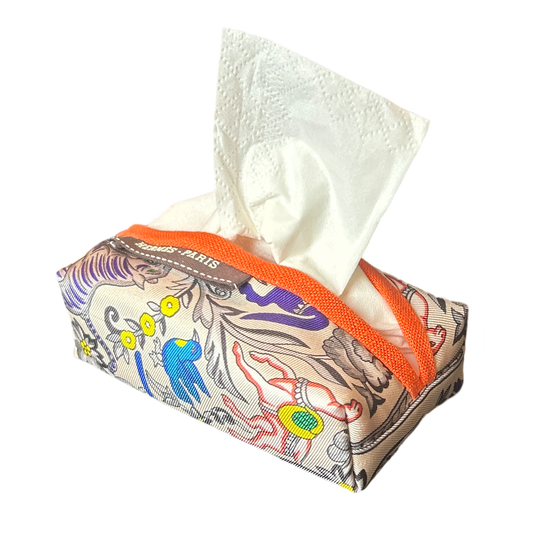 Chasse en Inde Vintage Scarf Travel Tissue Pouch