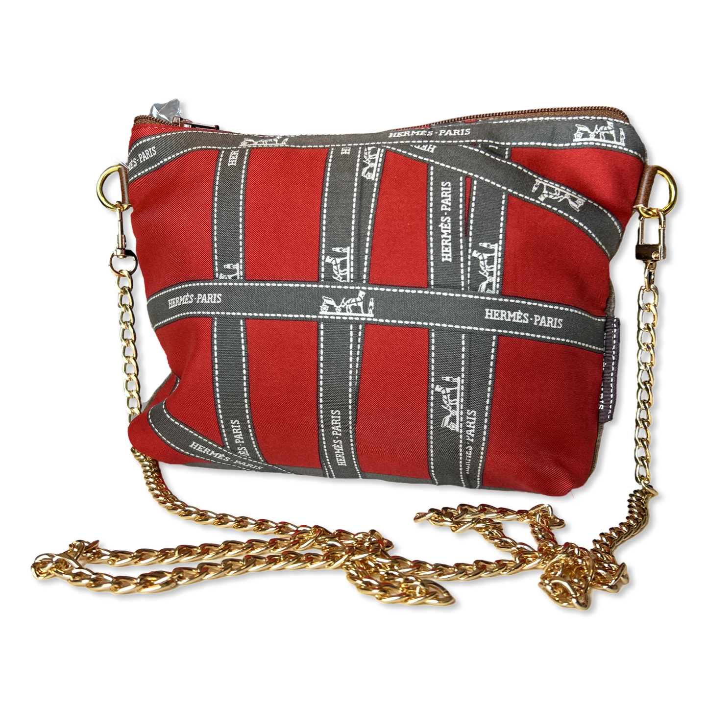 Bolduc Ribbon Bordeaux Vintage Scarf Crossbody Bag