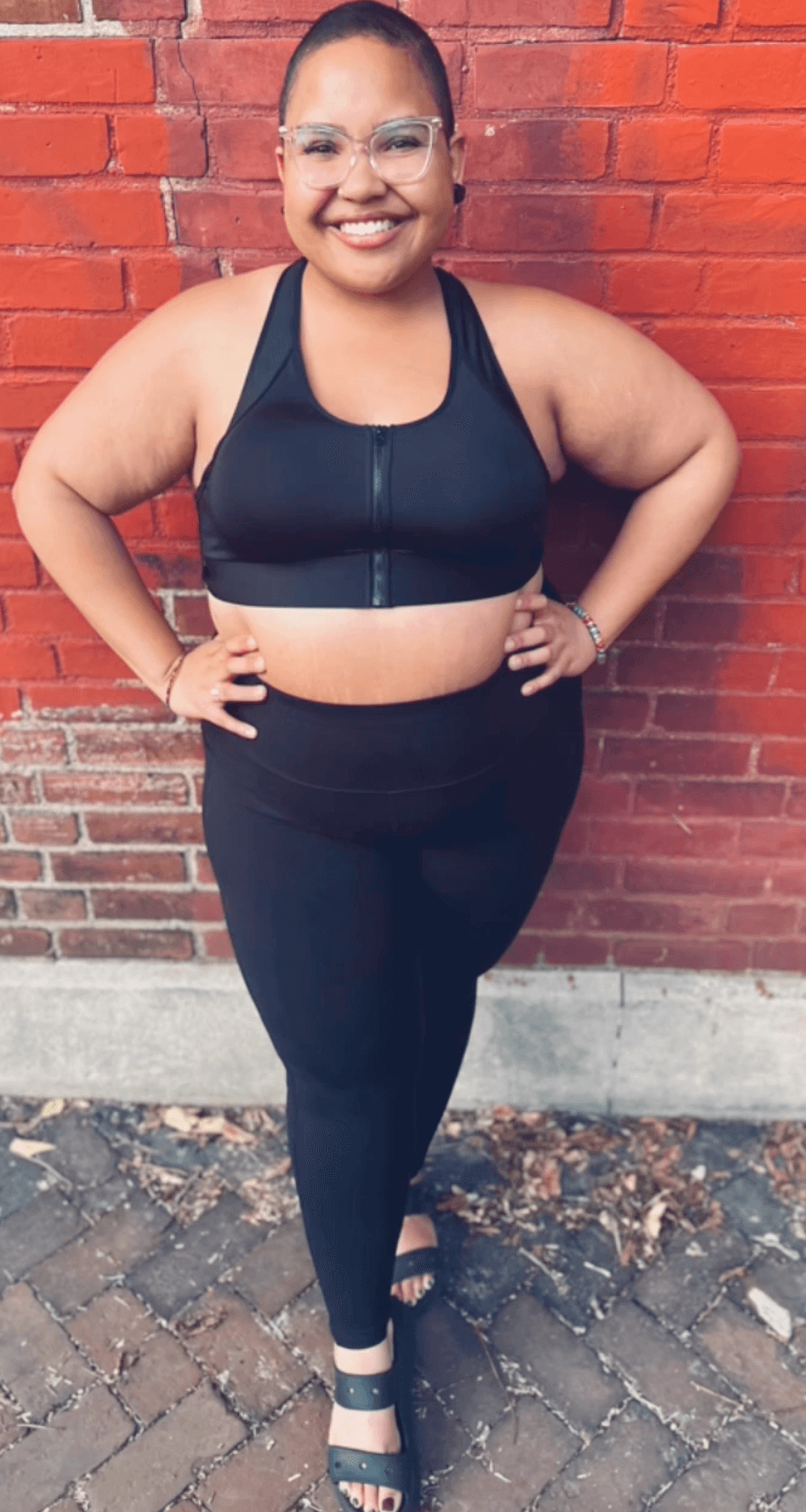 Hero Mastectomy Sports Bra With Front Closure Black