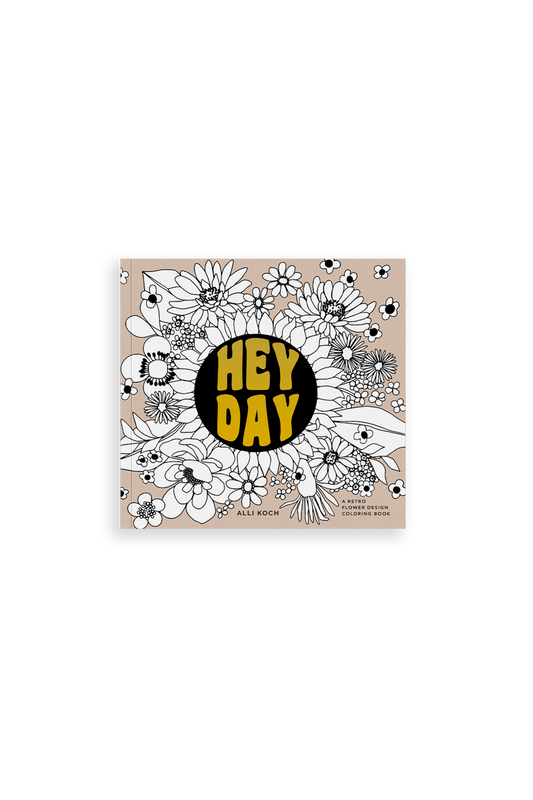 Heyday: A Retro Flower Design Coloring Book