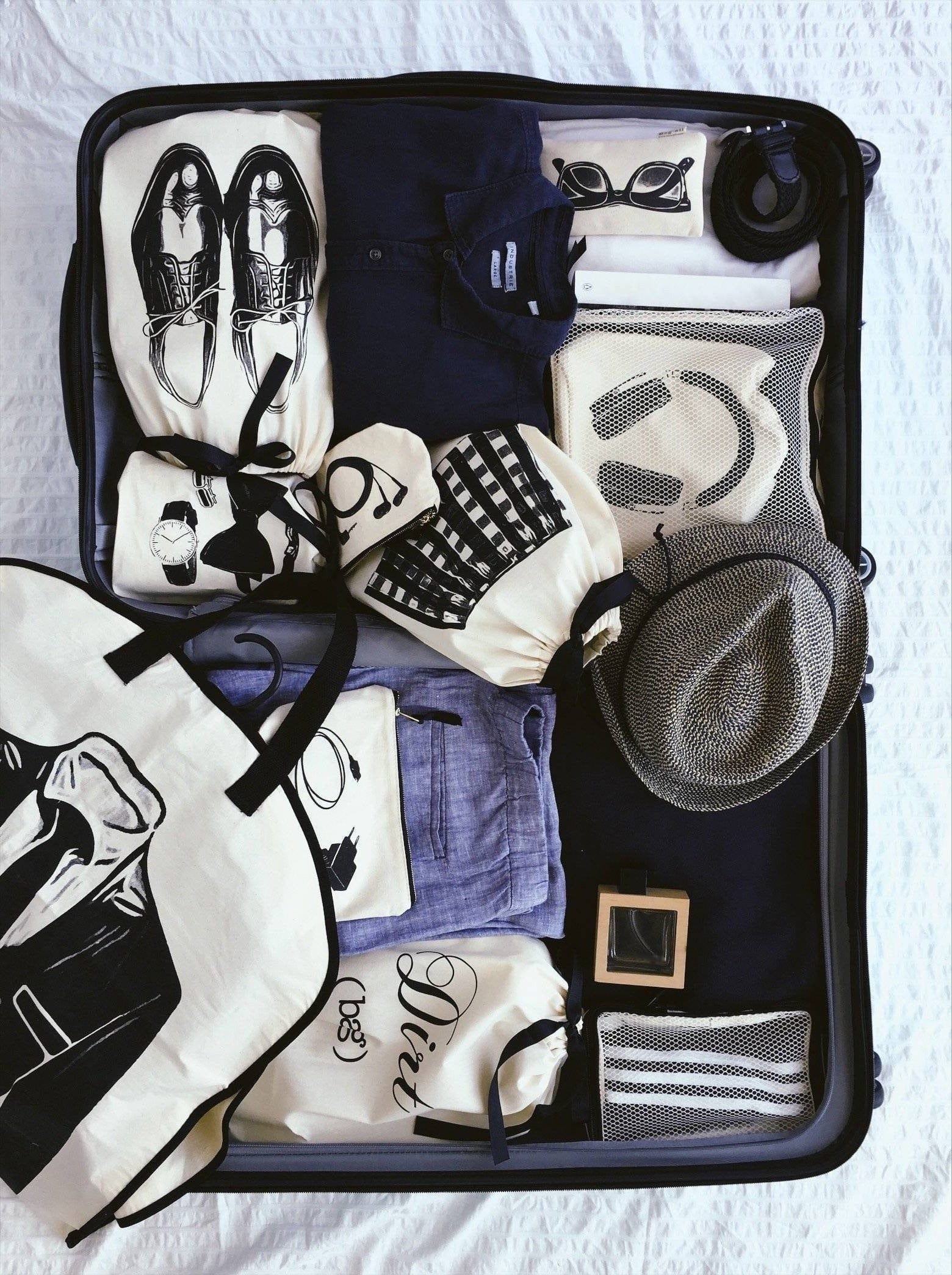 Men's Shoe Bag, Cream - Concordia Style Boutique