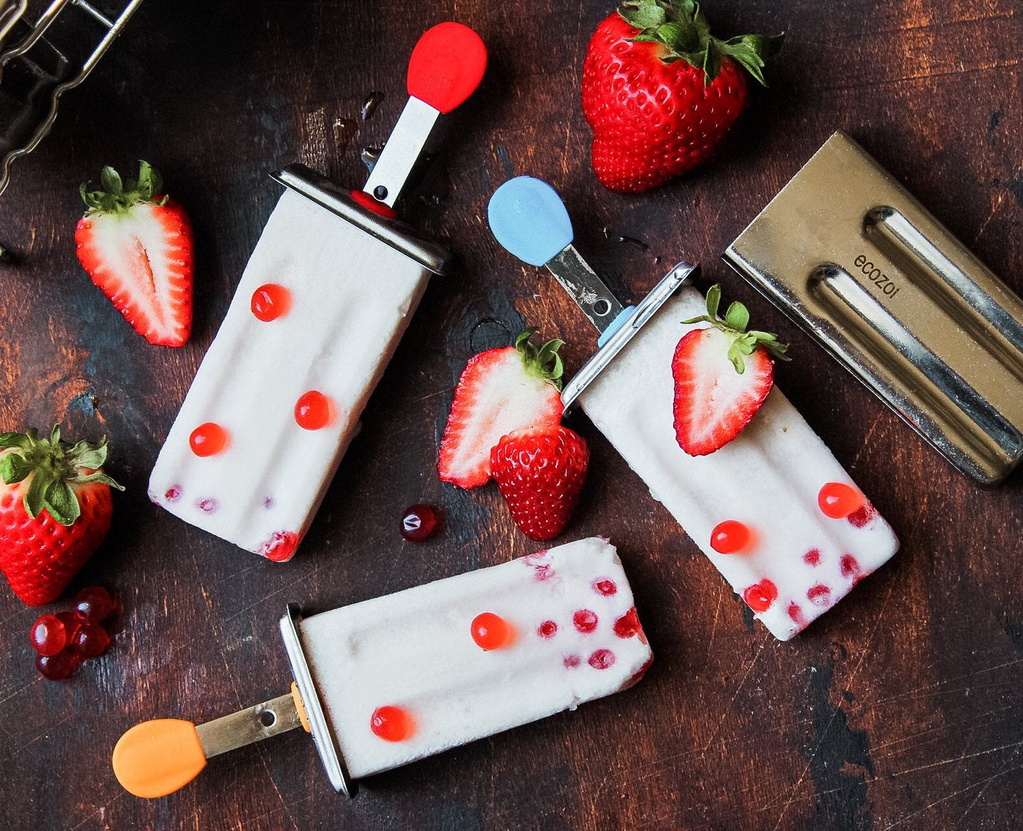 Stainless Steel Popsicle Molds and Rack, Square Shape, Steel Sticks - Concordia Style Boutique