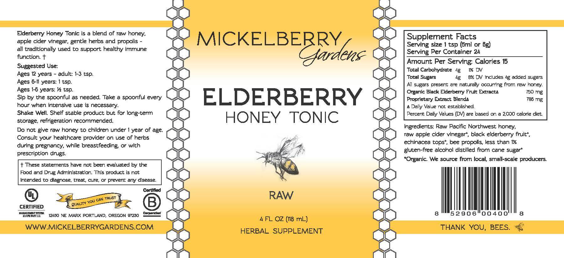 Elderberry Honey Tonic - Concordia Style Boutique