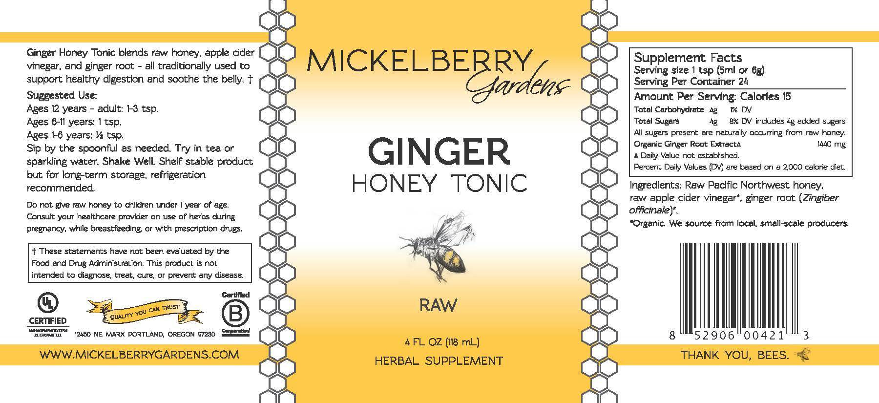 Ginger Honey Tonic - Concordia Style Boutique