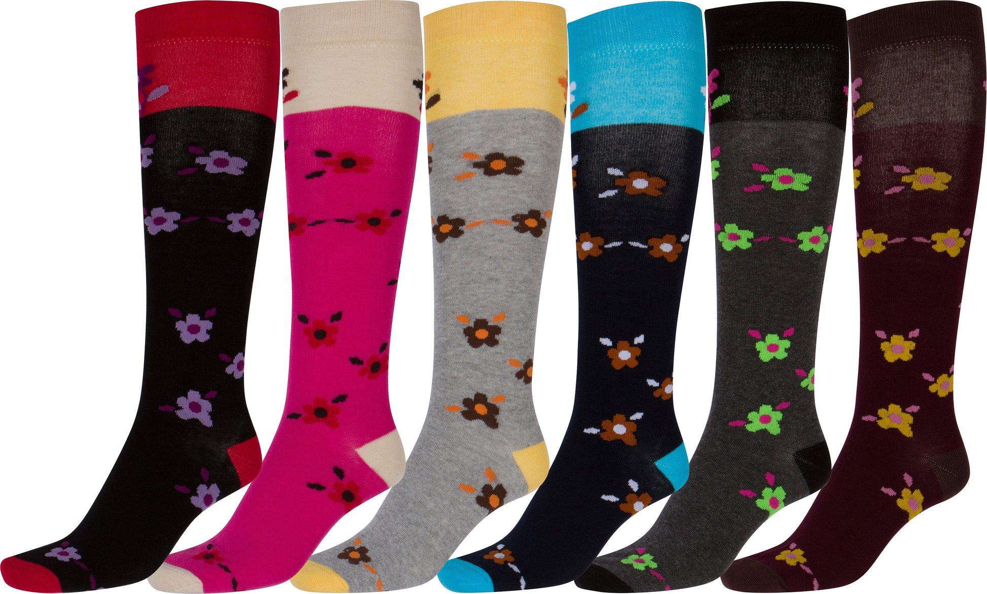 Sakkas Women's Cotton Blend Knee High Socks Assorted Pack - Concordia Style Boutique