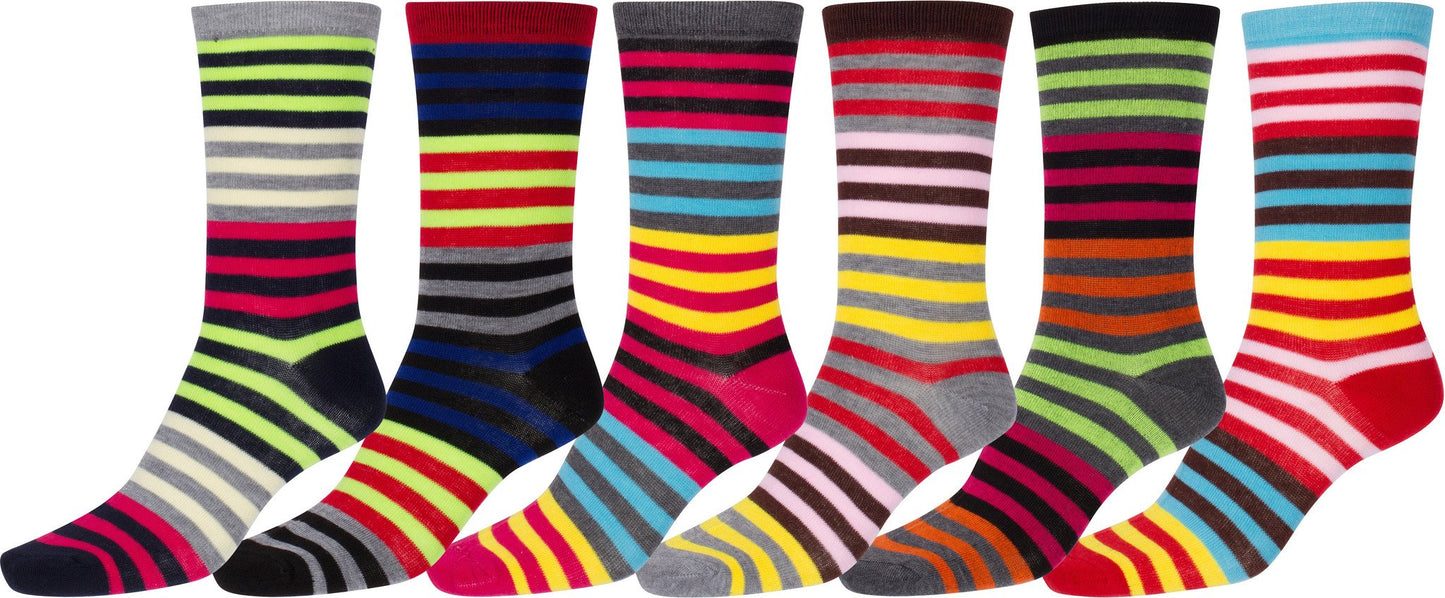 Sakkas Women's Poly Blend Soft and Stretchy Crew Pattern Socks Assorted 6-pack - Concordia Style Boutique