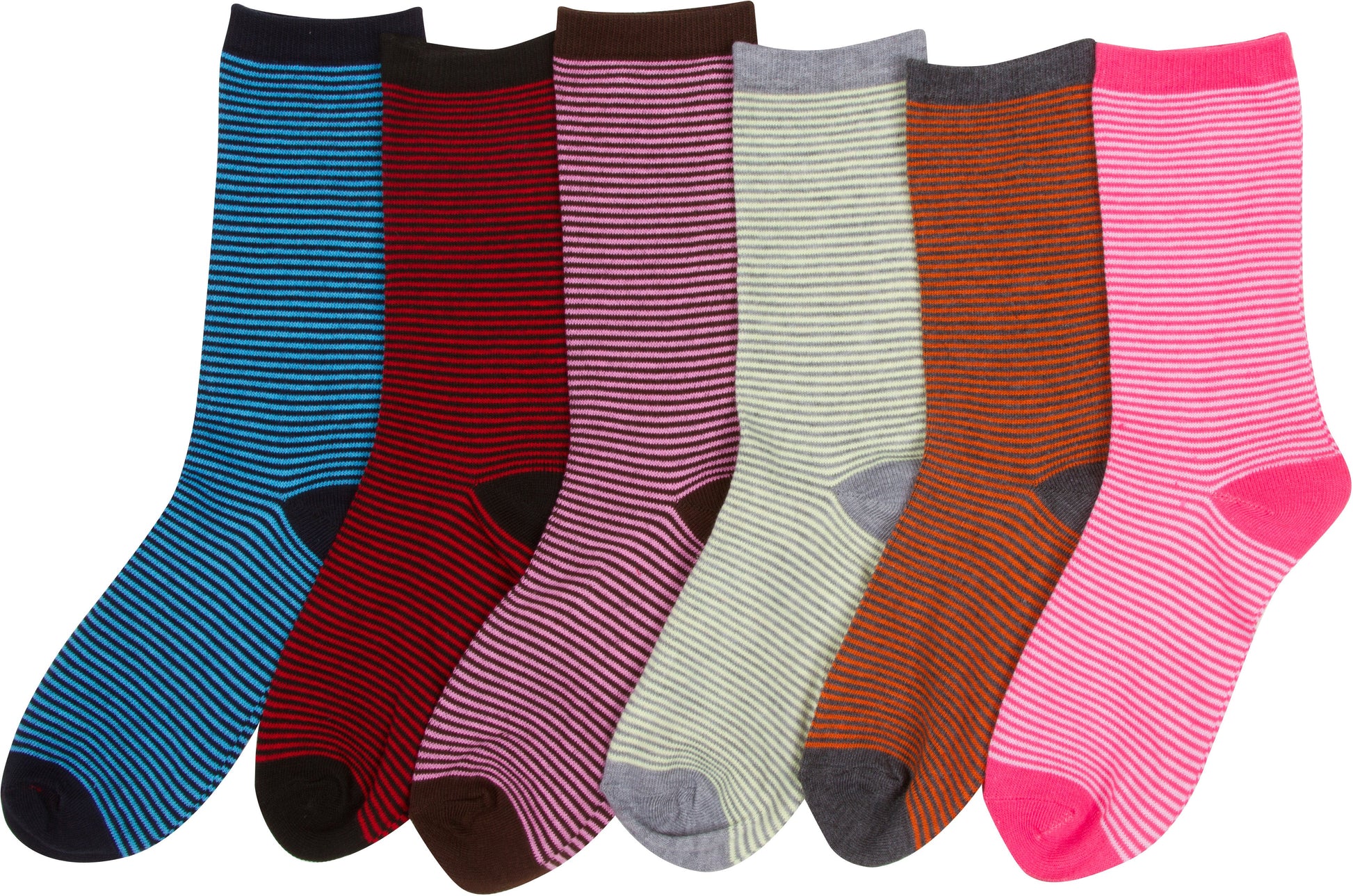 Sakkas Women's Poly Blend Soft and Stretchy Crew Pattern Socks Assorted 6-pack - Concordia Style Boutique