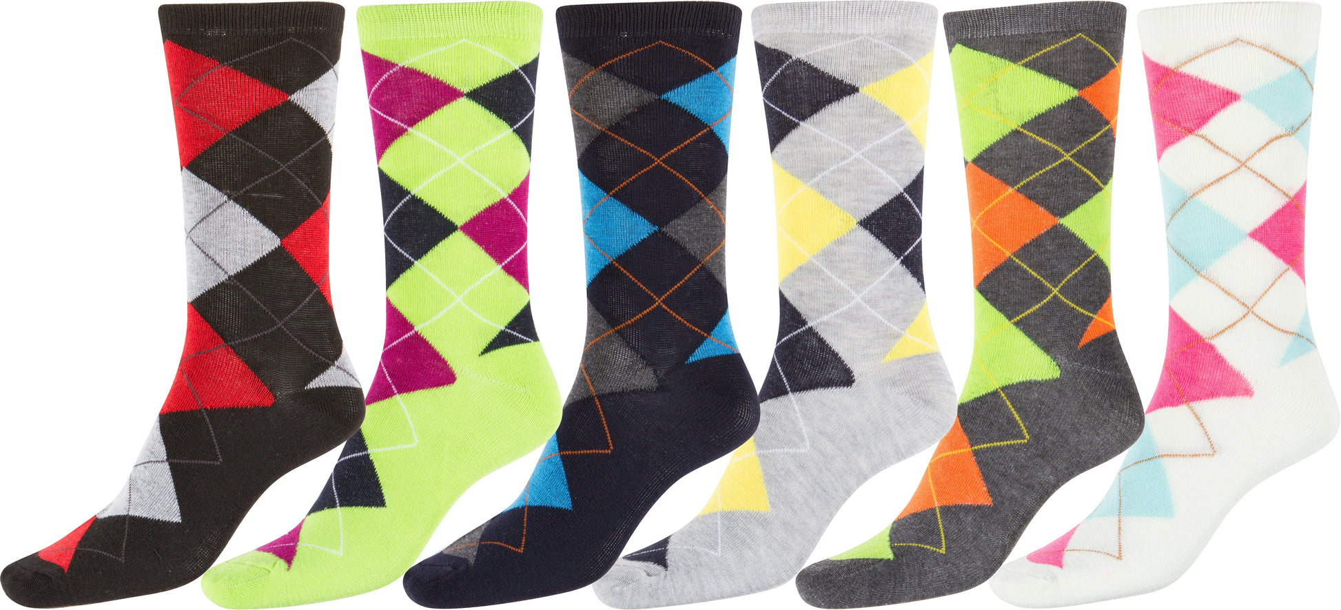 Sakkas Women's Poly Blend Soft and Stretchy Crew Pattern Socks Assorted 6-pack - Concordia Style Boutique