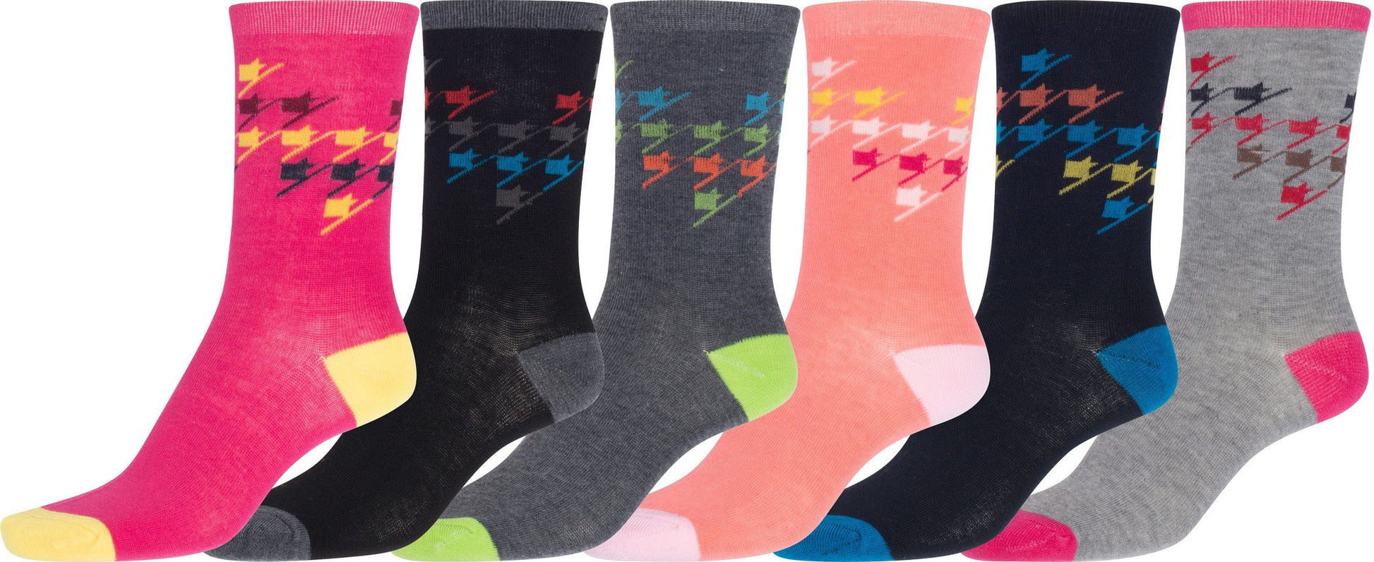 Sakkas Women's Poly Blend Soft and Stretchy Crew Pattern Socks Assorted 6-pack - Concordia Style Boutique