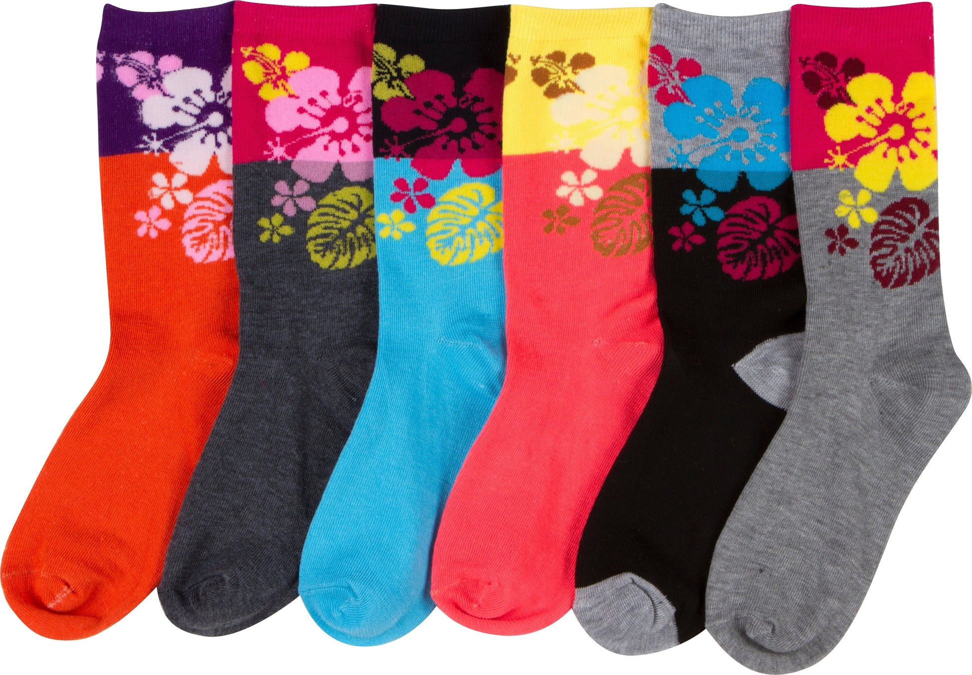 Sakkas Women's Poly Blend Soft and Stretchy Crew Pattern Socks Assorted 6-pack - Concordia Style Boutique