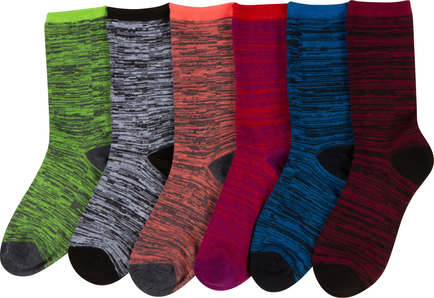 Sakkas Women's Poly Blend Soft and Stretchy Crew Pattern Socks Assorted 6-pack - Concordia Style Boutique