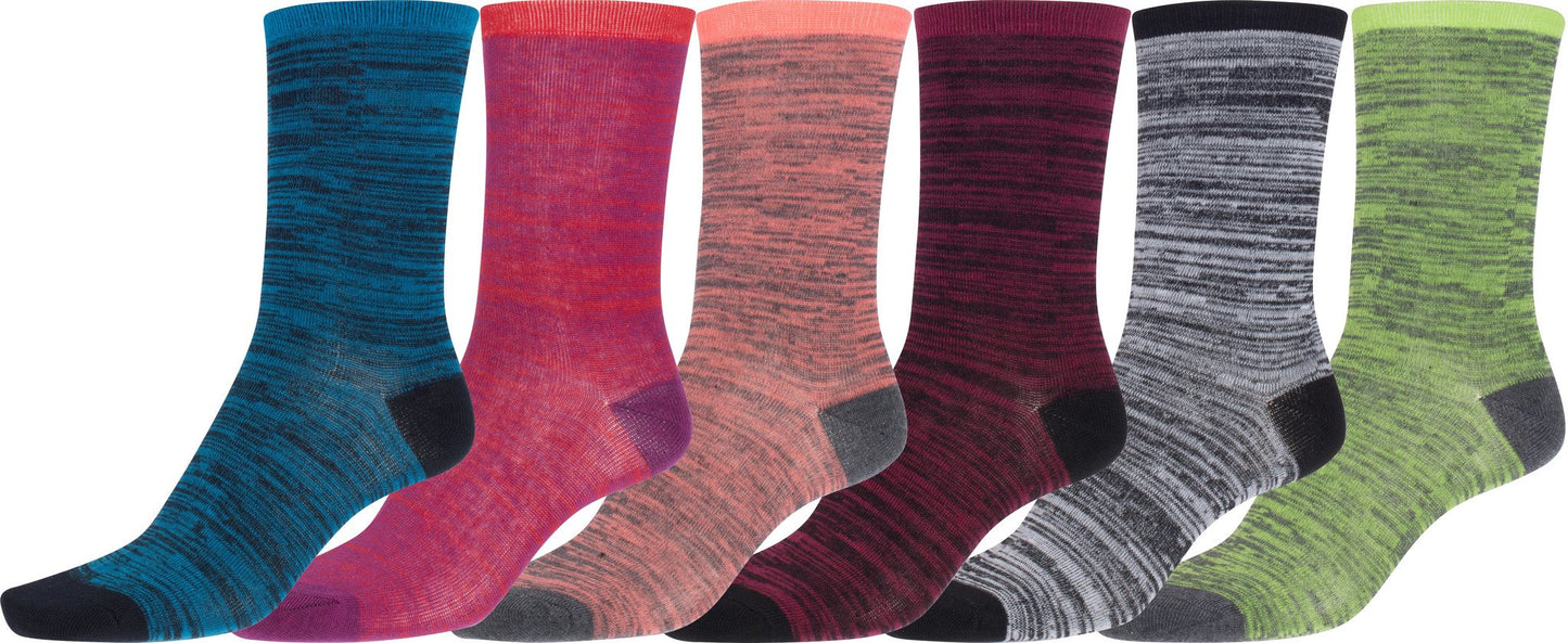 Sakkas Women's Poly Blend Soft and Stretchy Crew Pattern Socks Assorted 6-pack - Concordia Style Boutique