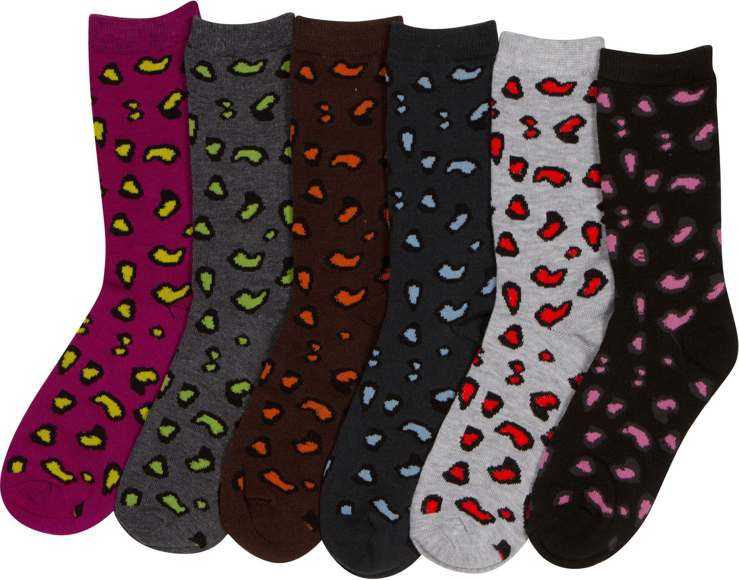 Sakkas Women's Poly Blend Soft and Stretchy Crew Pattern Socks Assorted 6-pack - Concordia Style Boutique