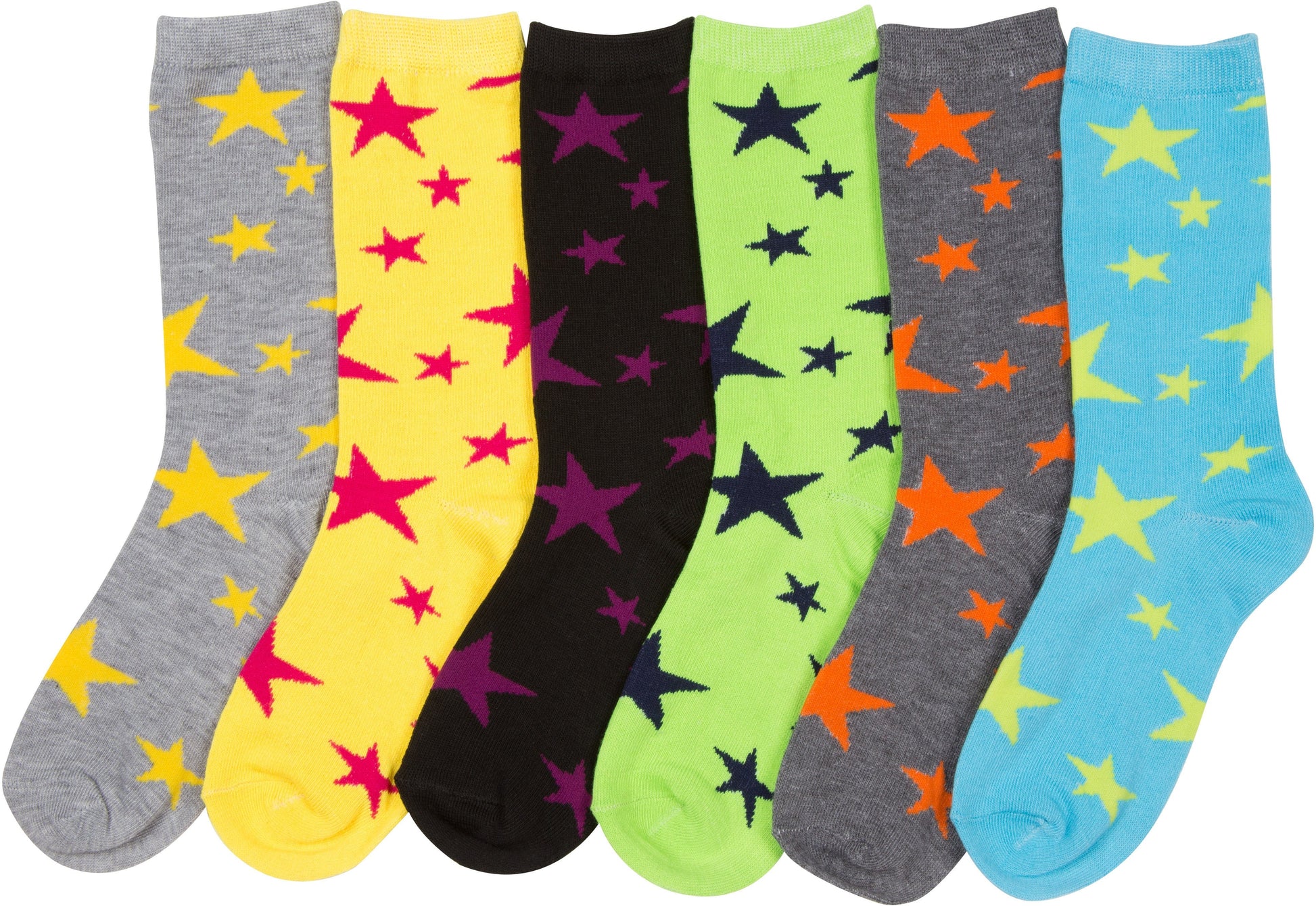 Sakkas Women's Poly Blend Soft and Stretchy Crew Pattern Socks Assorted 6-pack - Concordia Style Boutique