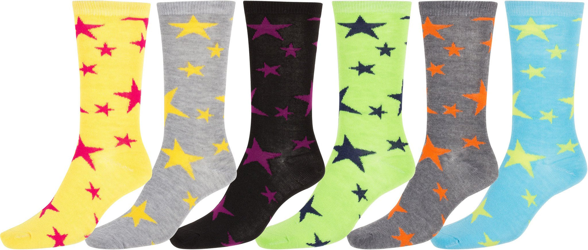Sakkas Women's Poly Blend Soft and Stretchy Crew Pattern Socks Assorted 6-pack - Concordia Style Boutique
