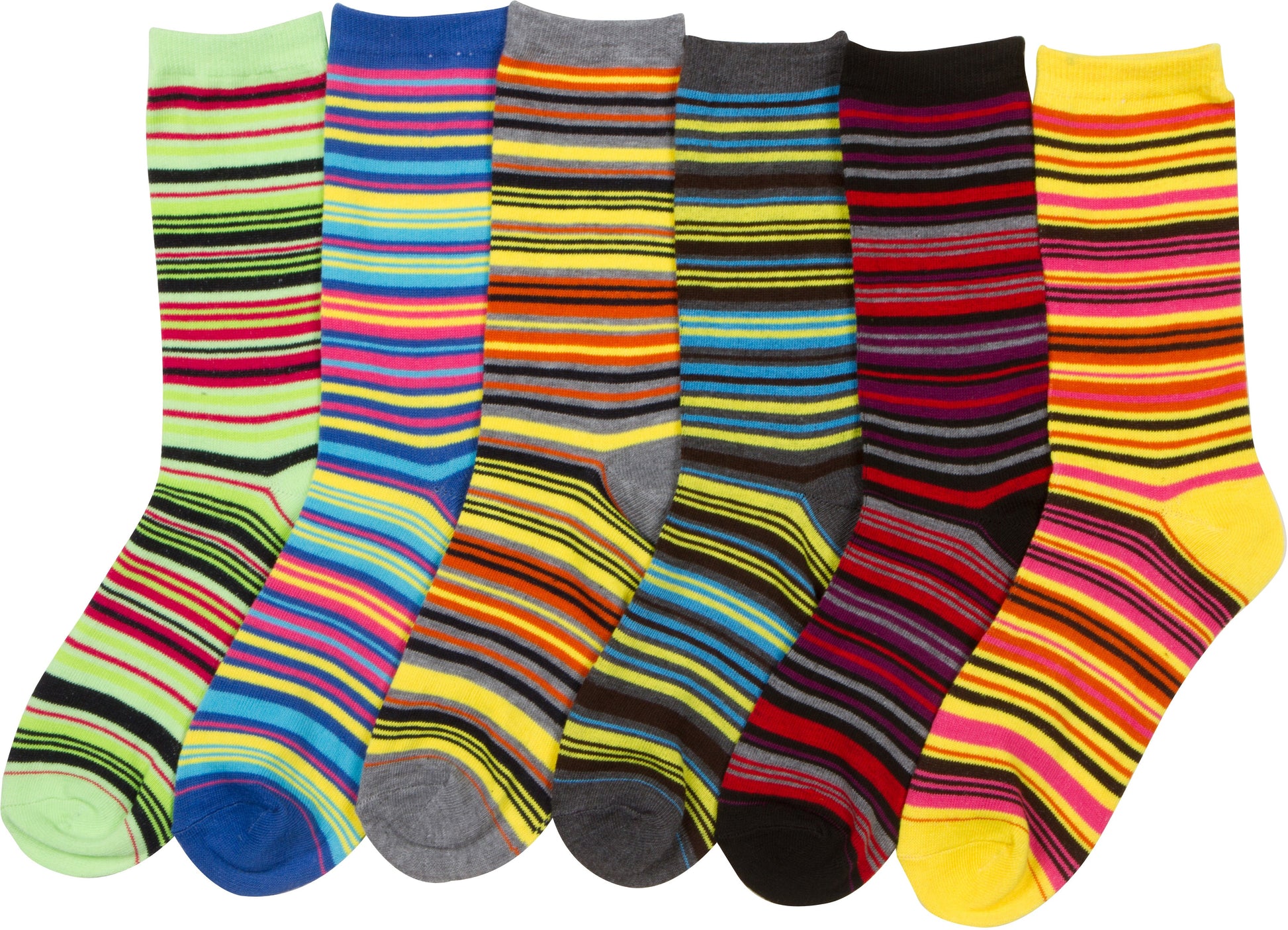 Sakkas Women's Poly Blend Soft and Stretchy Crew Pattern Socks Assorted 6-pack - Concordia Style Boutique