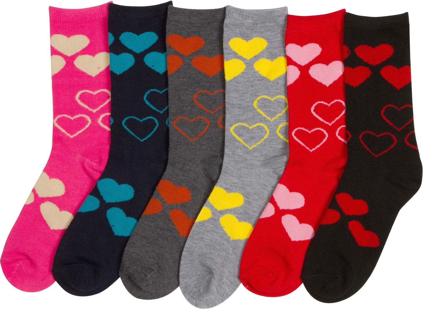 Sakkas Women's Poly Blend Soft and Stretchy Crew Pattern Socks Assorted 6-pack - Concordia Style Boutique