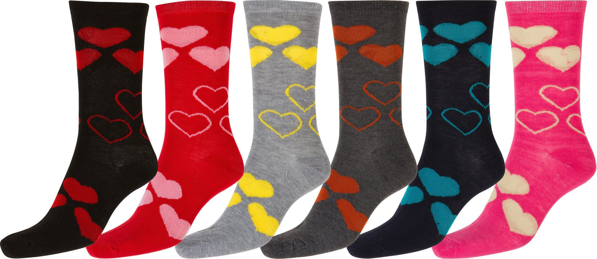 Sakkas Women's Poly Blend Soft and Stretchy Crew Pattern Socks Assorted 6-pack - Concordia Style Boutique