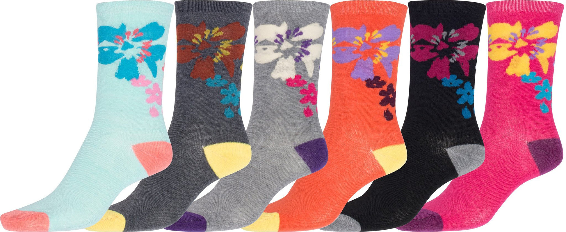 Sakkas Women's Poly Blend Soft and Stretchy Crew Pattern Socks Assorted 6-pack - Concordia Style Boutique