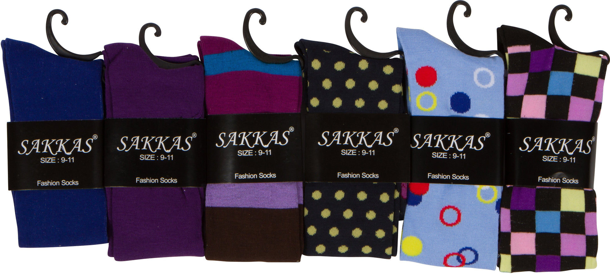 Sakkas Liea Ladies Colorful Unique Pattern / Solid Knee High Socks Assorted 6-Pack - Concordia Style Boutique