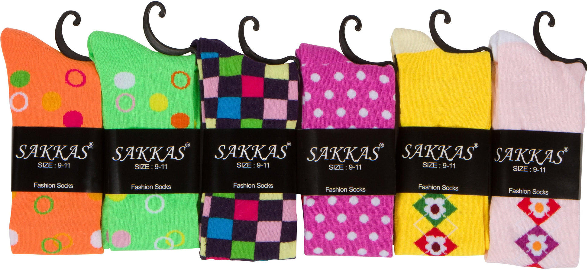 Sakkas Liea Ladies Colorful Unique Pattern / Solid Knee High Socks Assorted 6-Pack - Concordia Style Boutique
