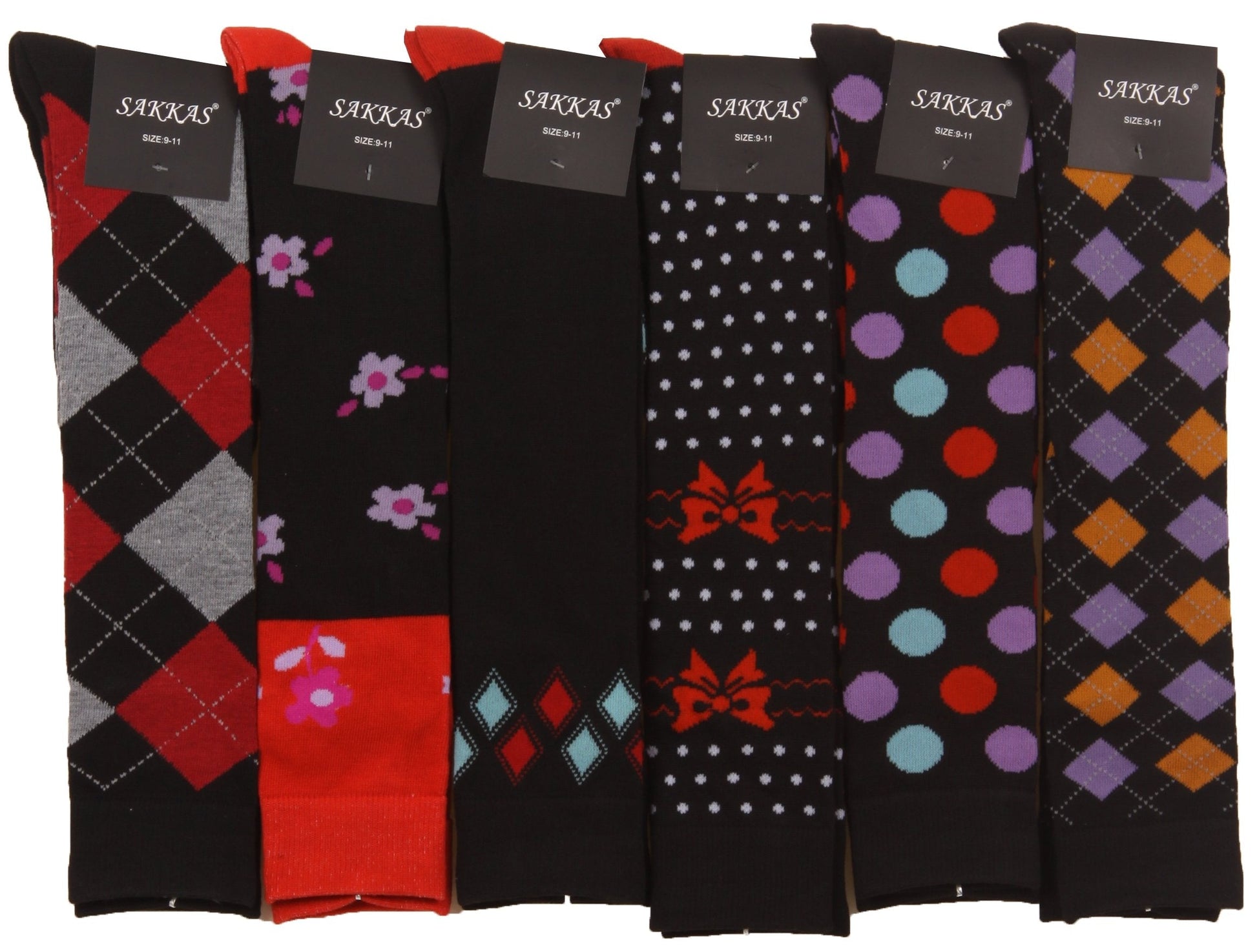 Sakkas Liea Ladies Colorful Unique Pattern / Solid Knee High Socks Assorted 6-Pack - Concordia Style Boutique