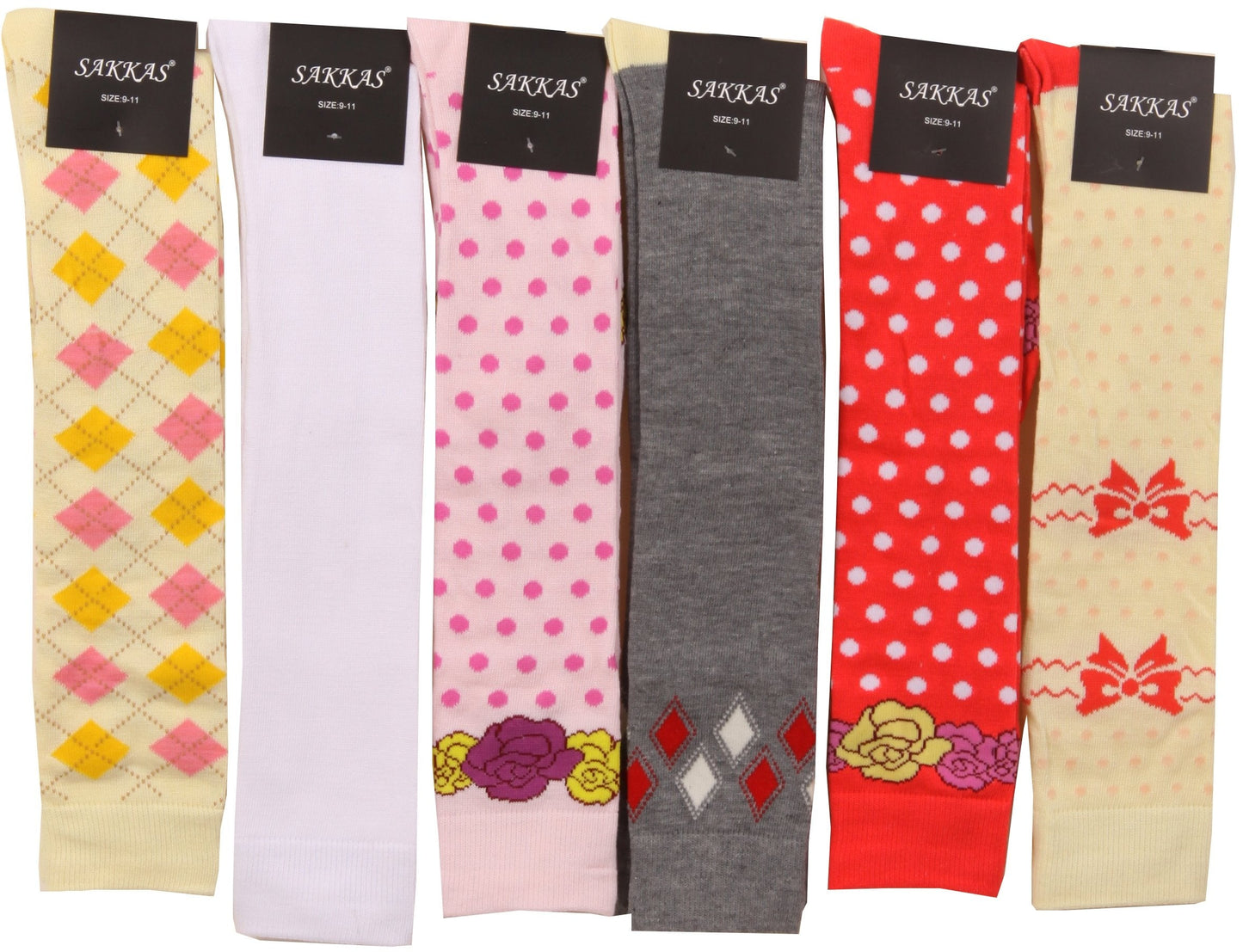 Sakkas Liea Ladies Colorful Unique Pattern / Solid Knee High Socks Assorted 6-Pack - Concordia Style Boutique