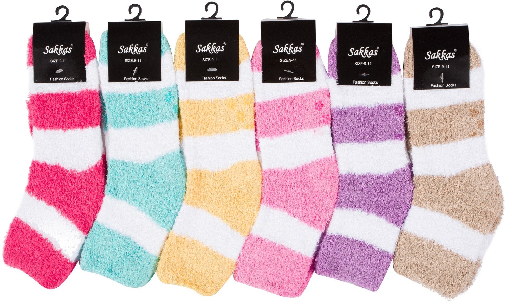 Sakkas Super Soft Anti-Slip Fuzzy Ankle Socks Value Assorted 6-Pack - Concordia Style Boutique