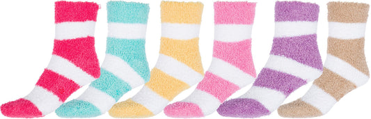 Sakkas Super Soft Anti-Slip Fuzzy Ankle Socks Value Assorted 6-Pack - Concordia Style Boutique