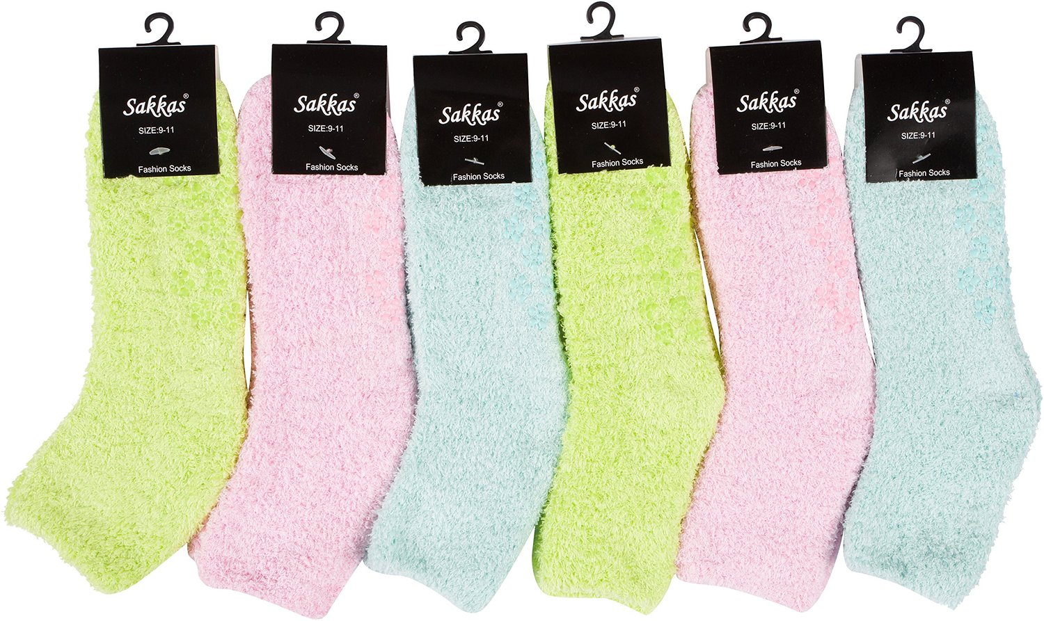 Sakkas Super Soft Anti-Slip Fuzzy Ankle Socks Value Assorted 6-Pack - Concordia Style Boutique