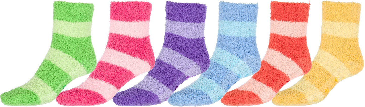 Sakkas Super Soft Anti-Slip Fuzzy Ankle Socks Value Assorted 6-Pack - Concordia Style Boutique